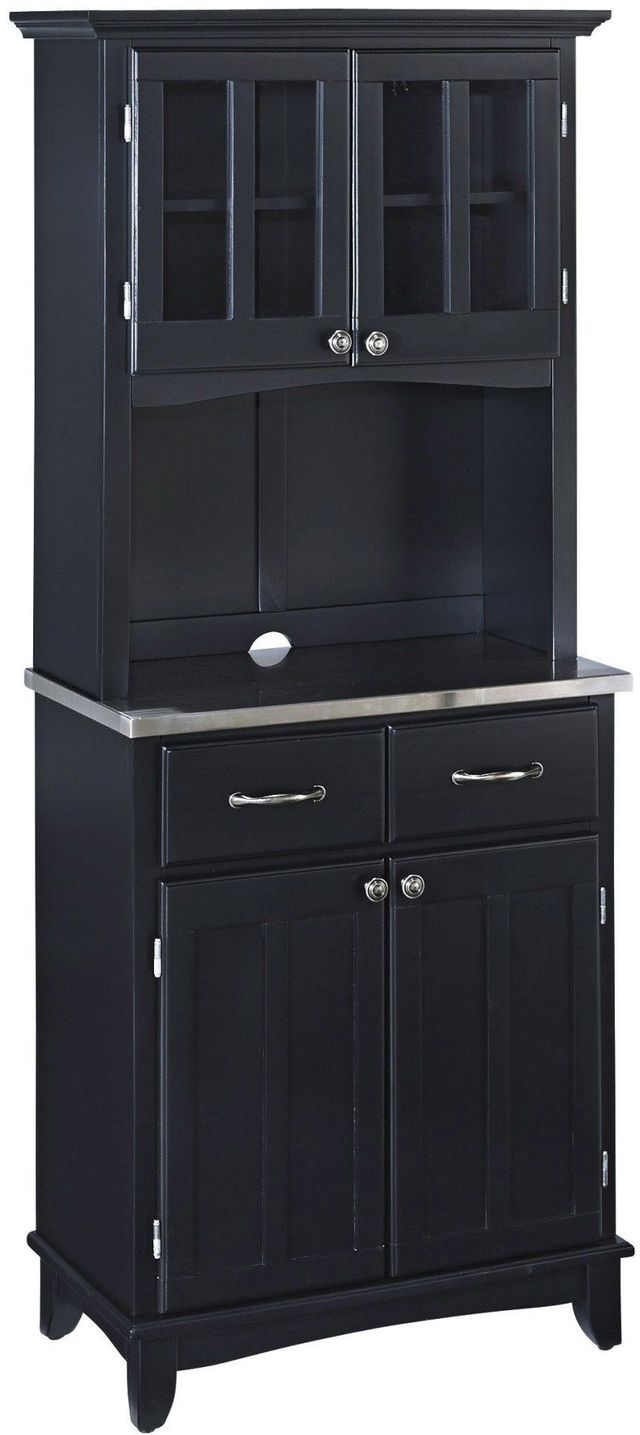 homestyles® Buffet Of Buffets Black/Stainless Steel Server with Hutch-0