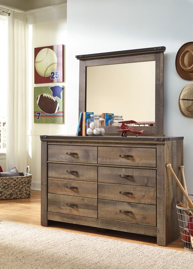 Signature Design by Ashley® Trinell Rustic Brown Bedroom Mirror-2