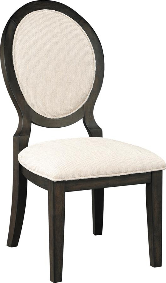 oval back dining chair dark wood