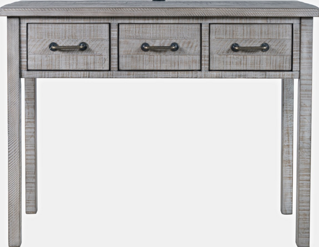 Jofran Inc. North Coast Gray Wash 3 Drawer Accent Console Table-0