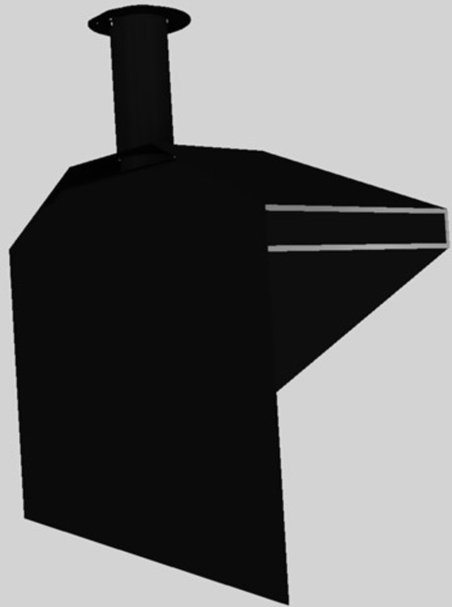 Vent-A-Hood® A Series 48" Black Retro Style Wall Mounted Range Hood 2