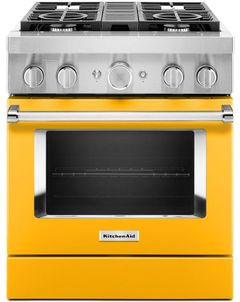 KitchenAid® 30" Yellow Pepper Commercial-Style Free Standing Dual Fuel Range