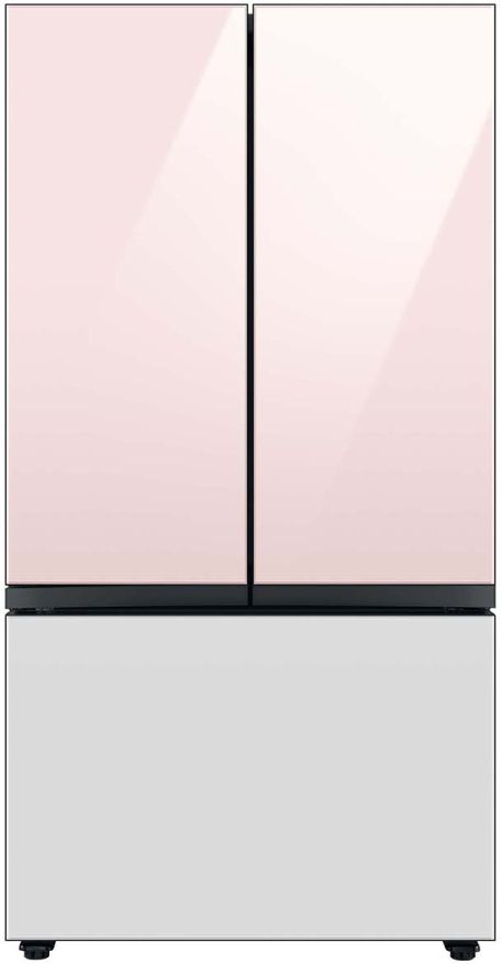 Samsung Bespoke 36" White Glass French Door Refrigerator Bottom Panel 4