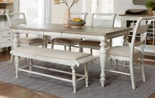 Liberty Whitney 6-Piece Weathered Gray Rectangular Table Set