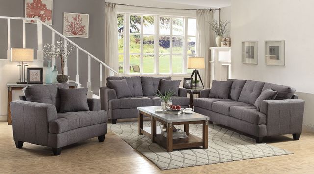 Coaster® Samuel 2-Piece Charcoal Living Room Set