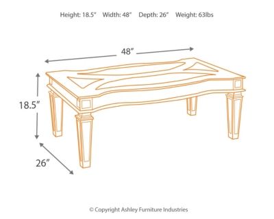 Table de café rectangulaire Tessani, argent, Signature Design by Ashley® 3