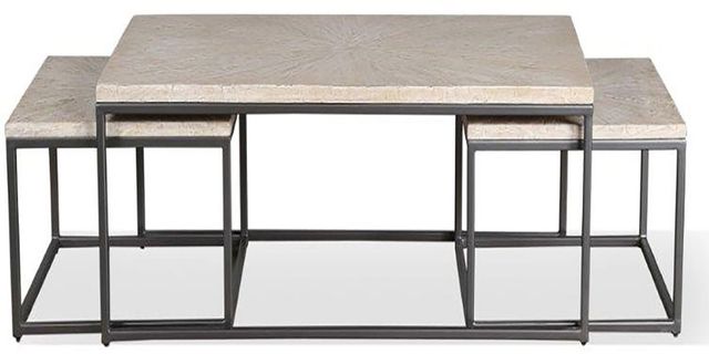 Parker House® Crossings Monaco Weathered Blanc Nesting Cocktail Tables 2