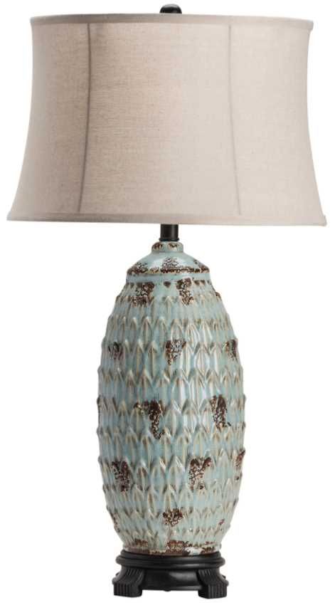 Crestview Collection Colony Antique Blue Table Lamp