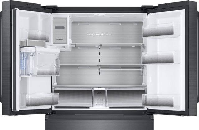 Samsung 23 Cu. Ft. Counter Depth French Door Refrigerator-Fingerprint Resistant Black Stainless Steel 19