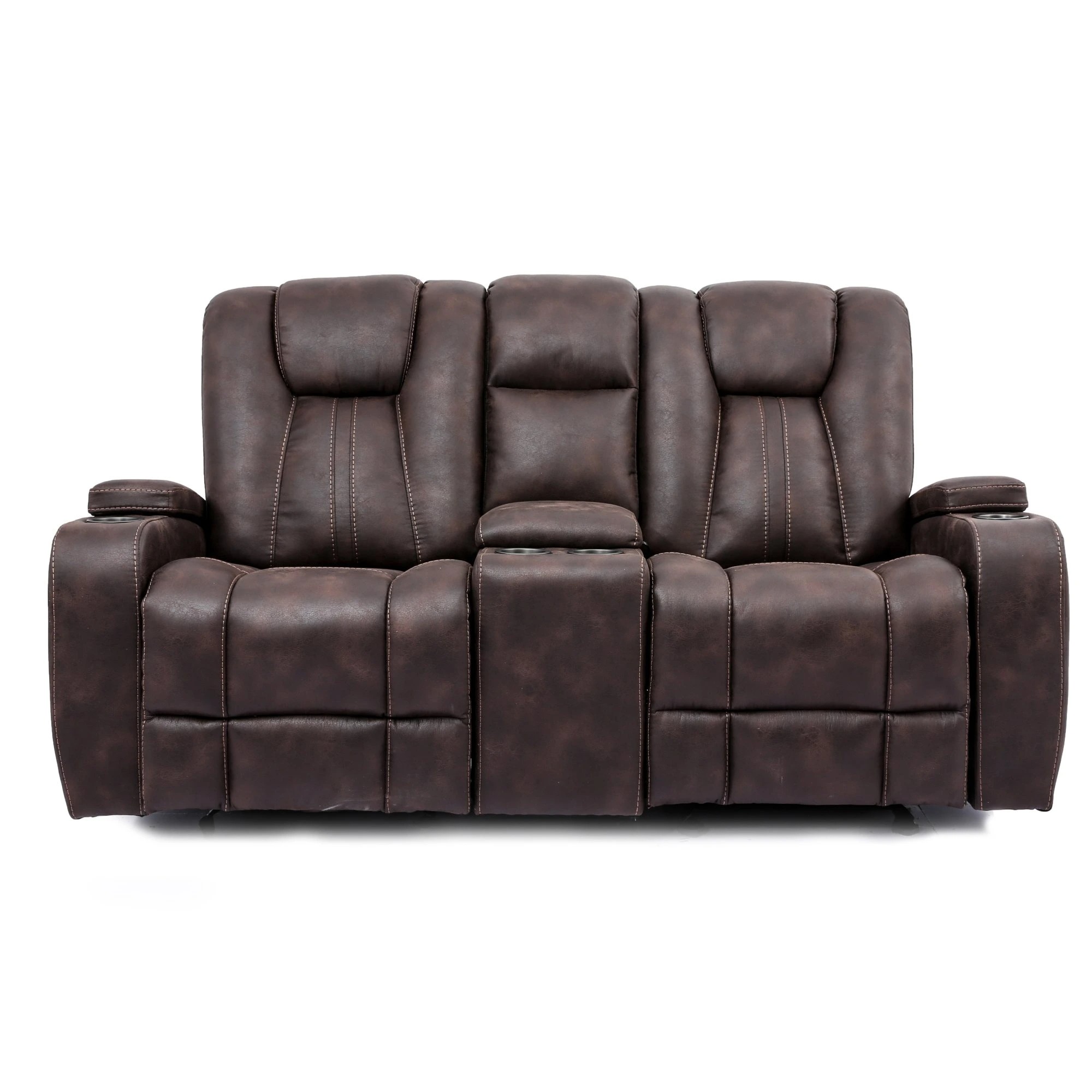 Cheers Travis Gliding Reclining Console Loveseat