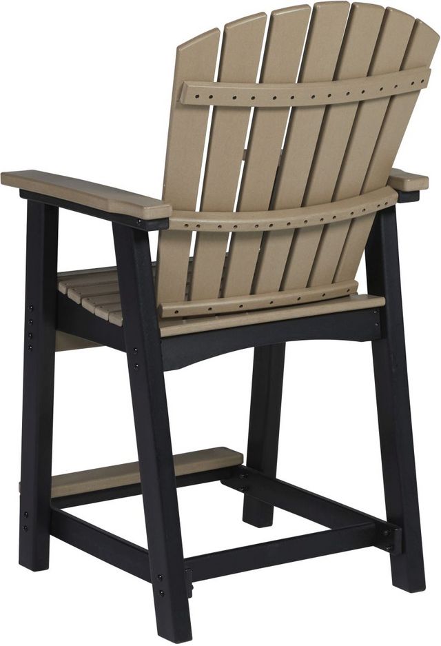 Signature Design by Ashley® Fairen Trail Black/Driftwood Outdoor Counter Stool-1