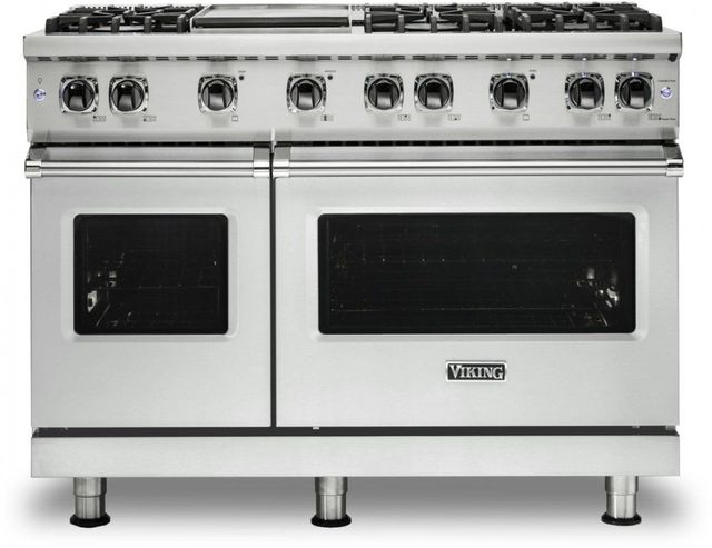 Viking® 5 Series 48" Frost White Pro Style Liquid Propane Gas Range with 12" Griddle