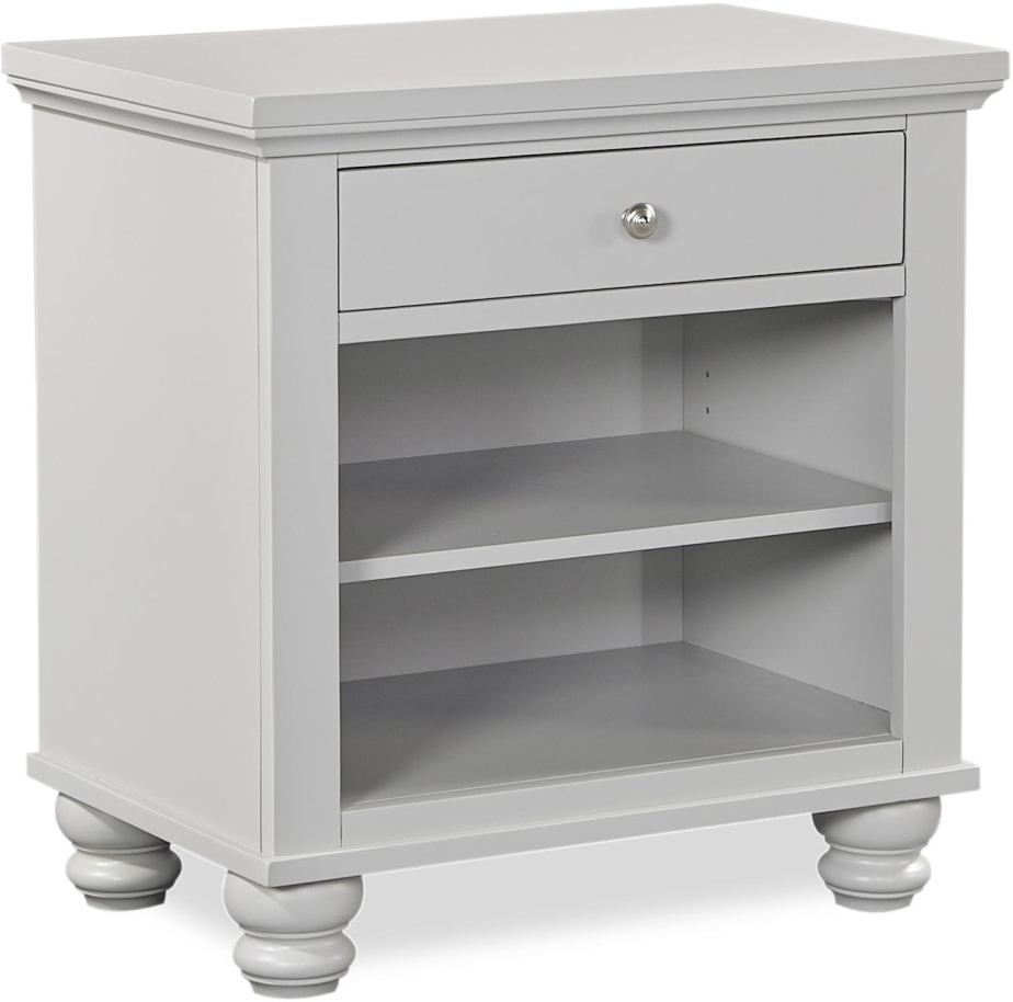 legaspi 1 drawer nightstand white