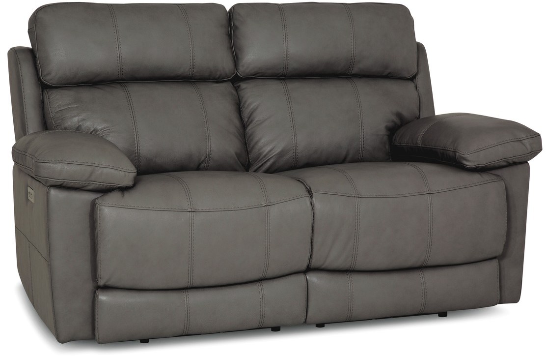 Palliser Furniture Finley Slate Power Reclining Loveseat with Power Headrest