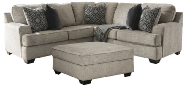 Signature Design by Ashley® Bovarian 2-Piece Stone Sectional with Ottoman