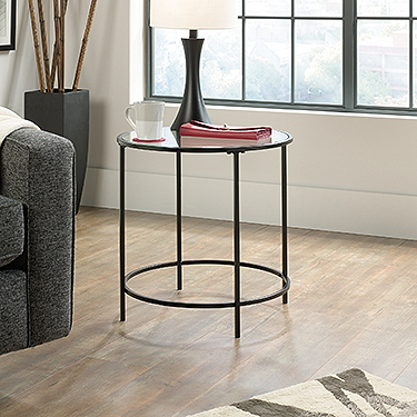 Modern round outlet accent table