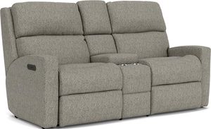 Flexsteel® Catalina Power Reclining Loveseat with Console and Power Headrests