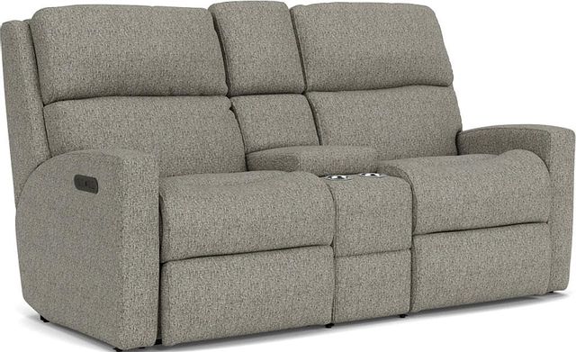 Flexsteel® Catalina Power Reclining Loveseat with Console and Power Headrests-0