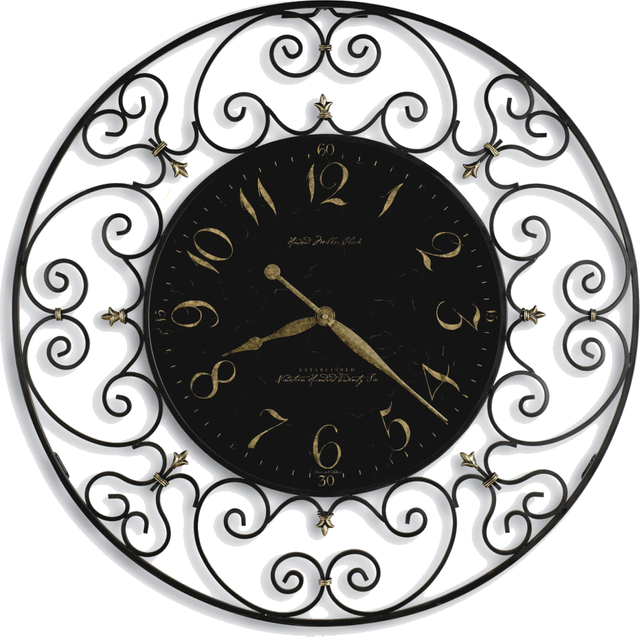 Howard Miller® Joline Black Iron Wall Clock 0