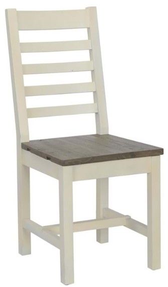 Classic Home Caleb Classic Ivory/Lark Brown Dining Chair