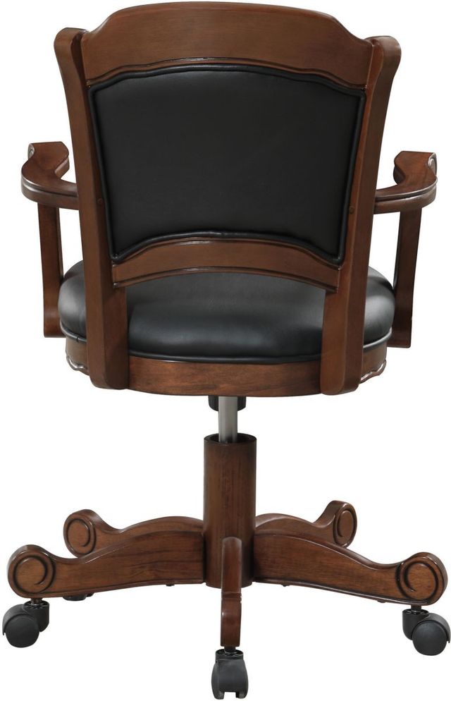 Coaster® Turk Black And Tobacco Game Chair With Casters 1