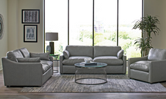 Coaster® Grayson 3-Piece Gray Sloped Arm Upholstered Living Room Set