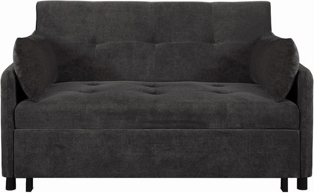 Coaster® CoasterEssence Underwood Charcoal Tufted Sleeper Sofa Bed 3
