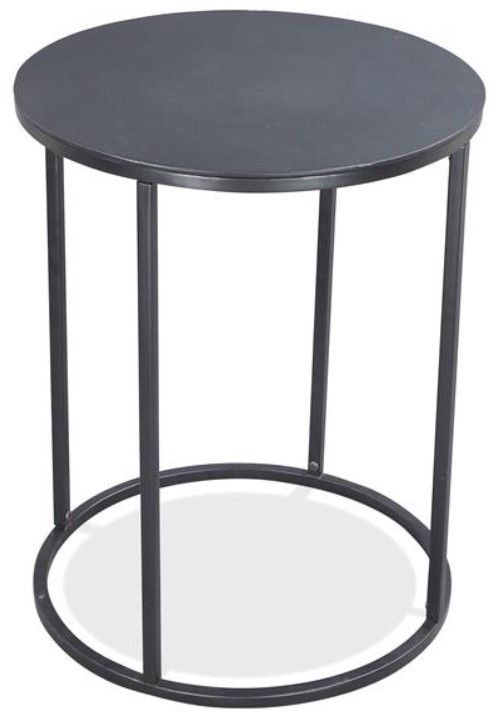 Riverside Furniture Declan Antique Charcoal Round End Table
