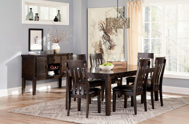 Signature Design by Ashley® Haddigan Dark Brown Dining Extension Table 6