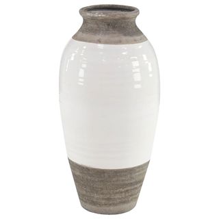 Uma Gray Ceramic Coastal Vase
