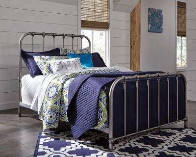 Signature Design by Ashley® Nashburg Silver Queen Metal Bed-1