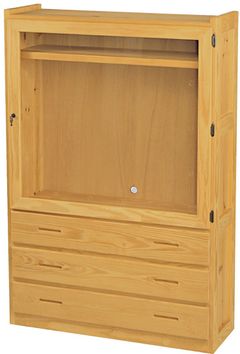 Crate Designs™ Furniture Classic TV Wall Unit with Locking Door