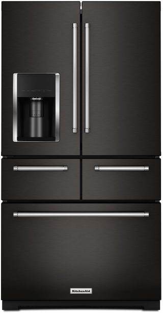 KitchenAid® 25.8 Cu. Ft. Black Stainless Steel with PrintShield™ Finish French Door Refrigerator