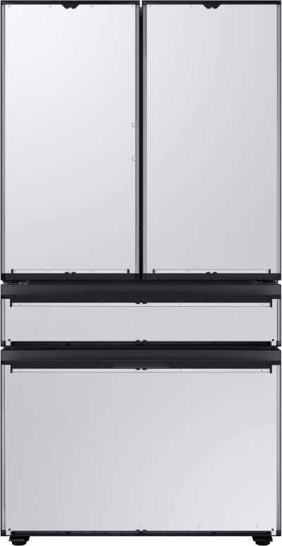 Samsung Bespoke 28.8 Cu. Ft. White Glass French Door Refrigerator with Beverage Center™ 6