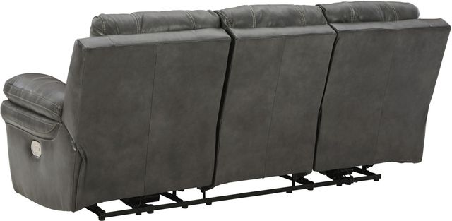 Signature Design by Ashley® Edmar Charcoal Leather Power Recline Sofa-2