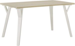 Signature Design by Ashley® Grannen Natural Rectangular Dining Table with White Base