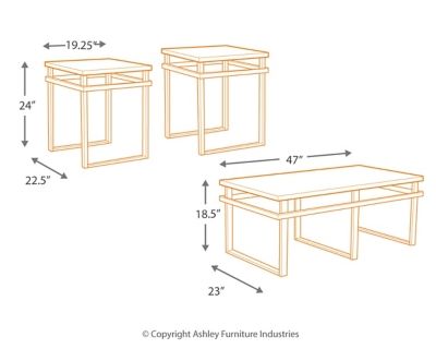 Signature Design by Ashley® Laney Black 3 Piece Occasional Table Set 3