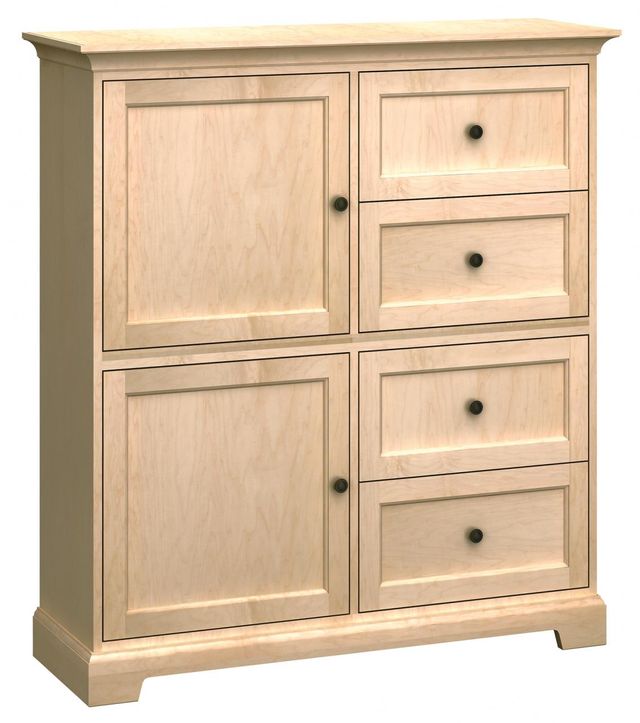 Howard Miller® Customizable 50" Home Storage Cabinet with Four Drawers and Dual Cabinets 