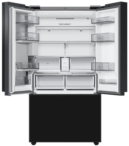 Samsung Bespoke 30 Cu. Ft. Charcoal Glass/Panel Ready French Door Refrigerator 6