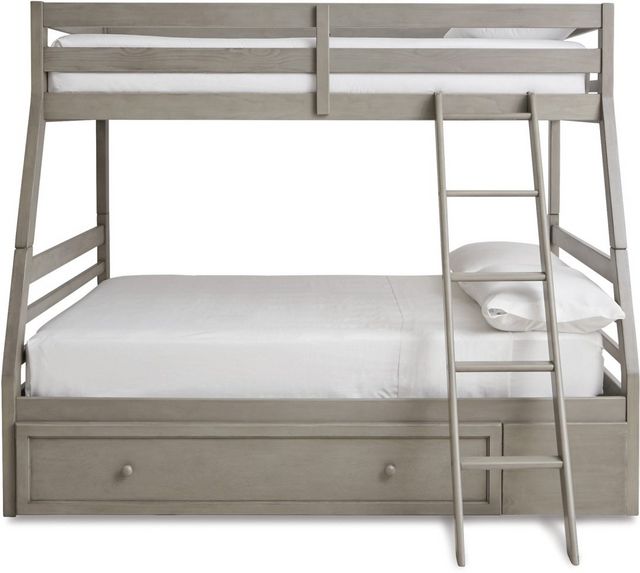 Signature Design by Ashley® Lettner Light Gray Twin/Full Storage Bunk Bed-1