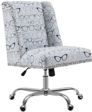 Linon Draper Glasses Print Office Chair