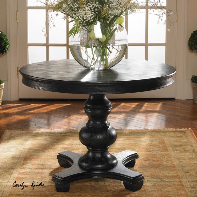 Uttermost® Brynmore Satin Black Dining Table-2