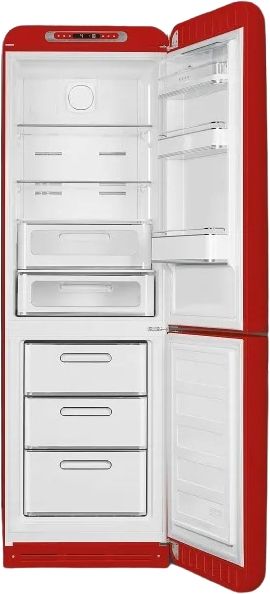 Smeg 50's Retro Style Aesthetic 11.7 Cu. Ft. Red Bottom Freezer Refrigerator 1