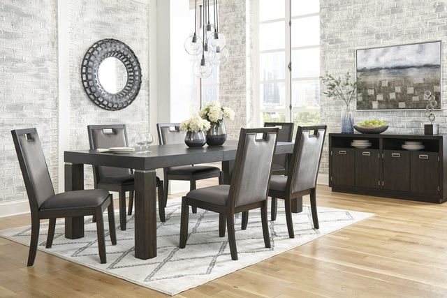 Signature Design by Ashley® Hyndell Dark Brown Expandable Dining Table 5