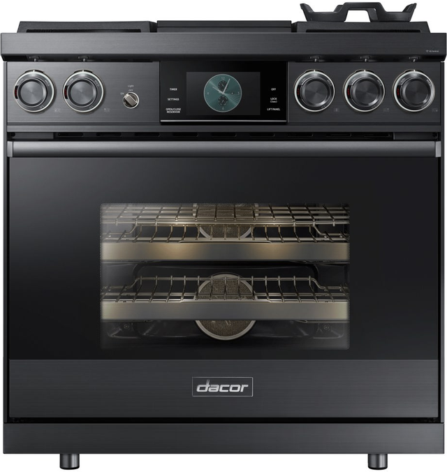 Dacor® Contemporary 36" Pro Dual-Fuel Steam Range-Graphite Stainless Steel