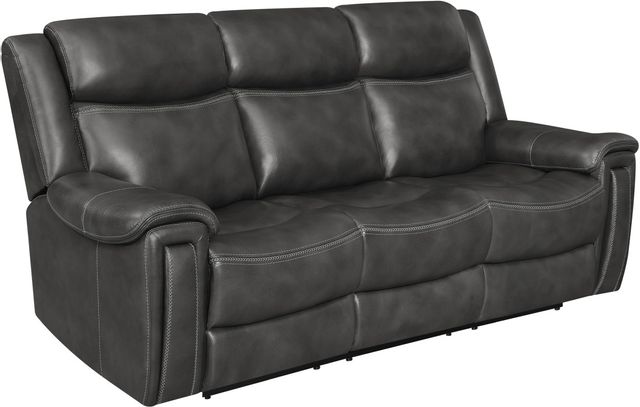 Coaster® Shallowford Hand Rubbed Charcoal Upholstered Power^2 Sofa