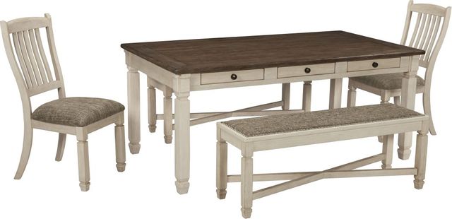 Signature Design by Ashley® Bolanburg Two Tone Dining Room Bench 7