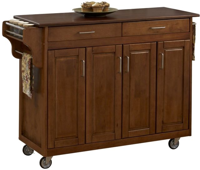 homestyles® Create-a-Cart Cottage Oak/Natural Wood Kitchen Cart-0