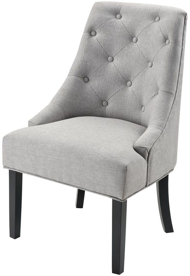 Stein World Harnell Grey Linen Chair With Black Legs 0