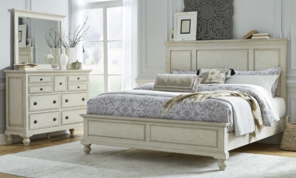 Liberty Furniture High Country 3 Piece White Queen Panel Bed Set